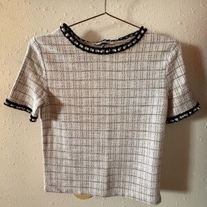 Zara tweed-like blouse